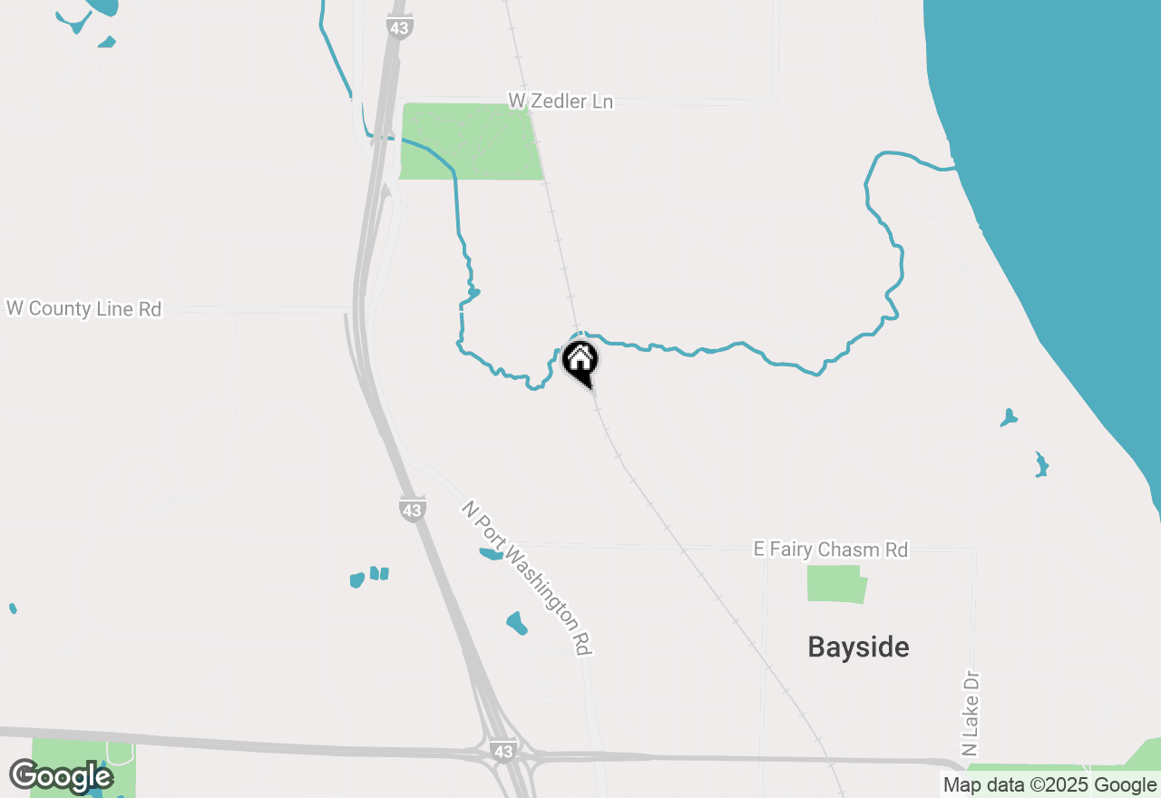 Map of 9470 N Sleepy Hollow Ln, Bayside, WI 53217