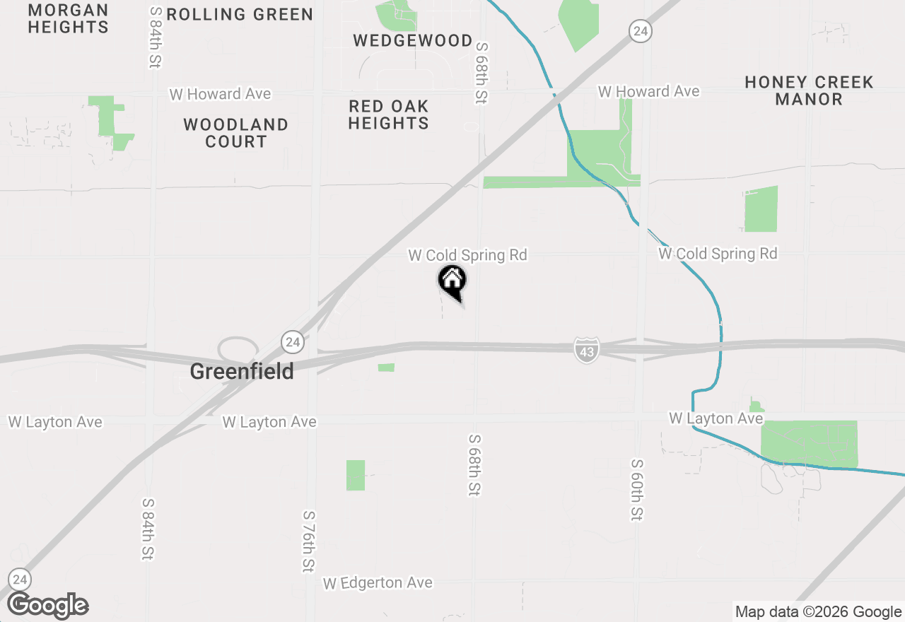 Map of 6908 W Allerton Ave, Greenfield, WI 53220