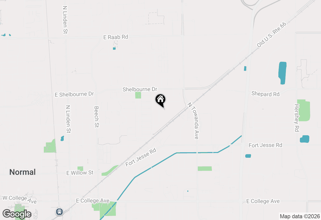 Map of 1308 Beacon Hill Court, Normal, IL 61761