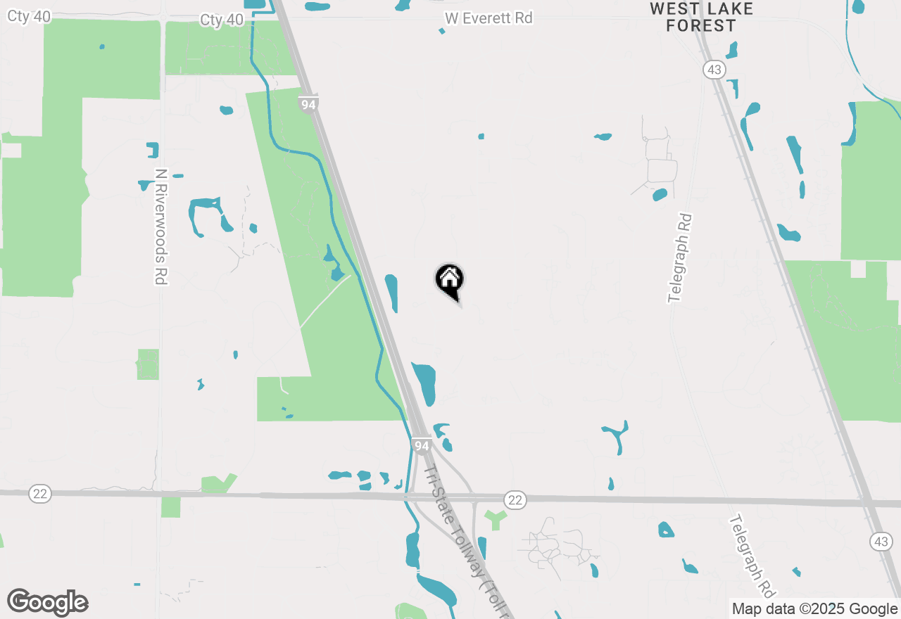 Map of 1710 Devonshire Lane, Lake Forest, IL 60045