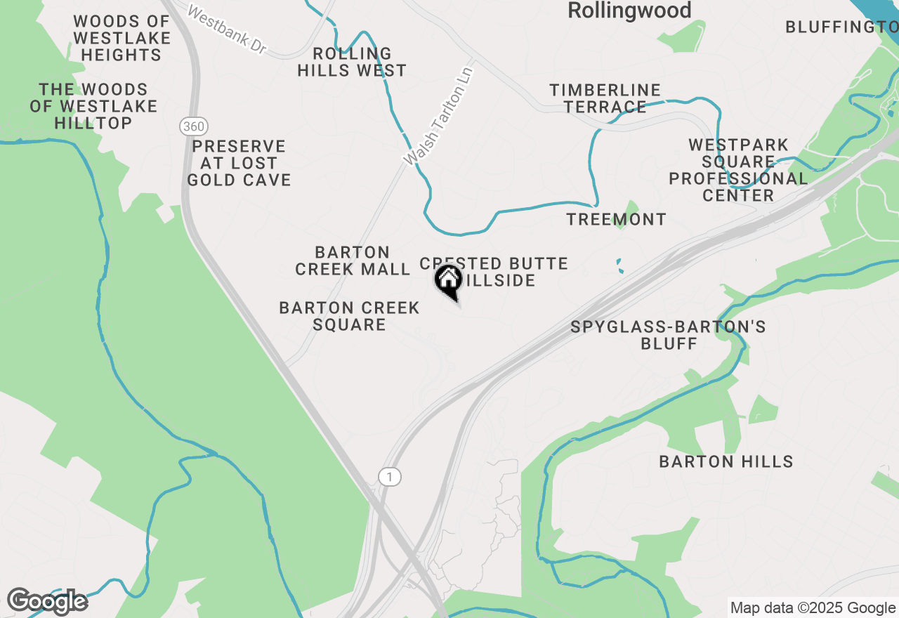Map of 1913 Holly Hill Dr, Austin, TX 78746