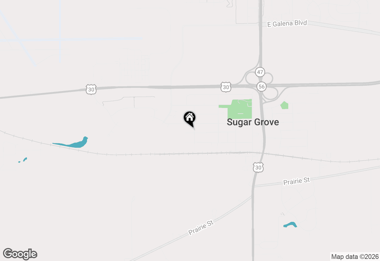 Map of 309 Calkins Drive, Sugar Grove, IL 60554