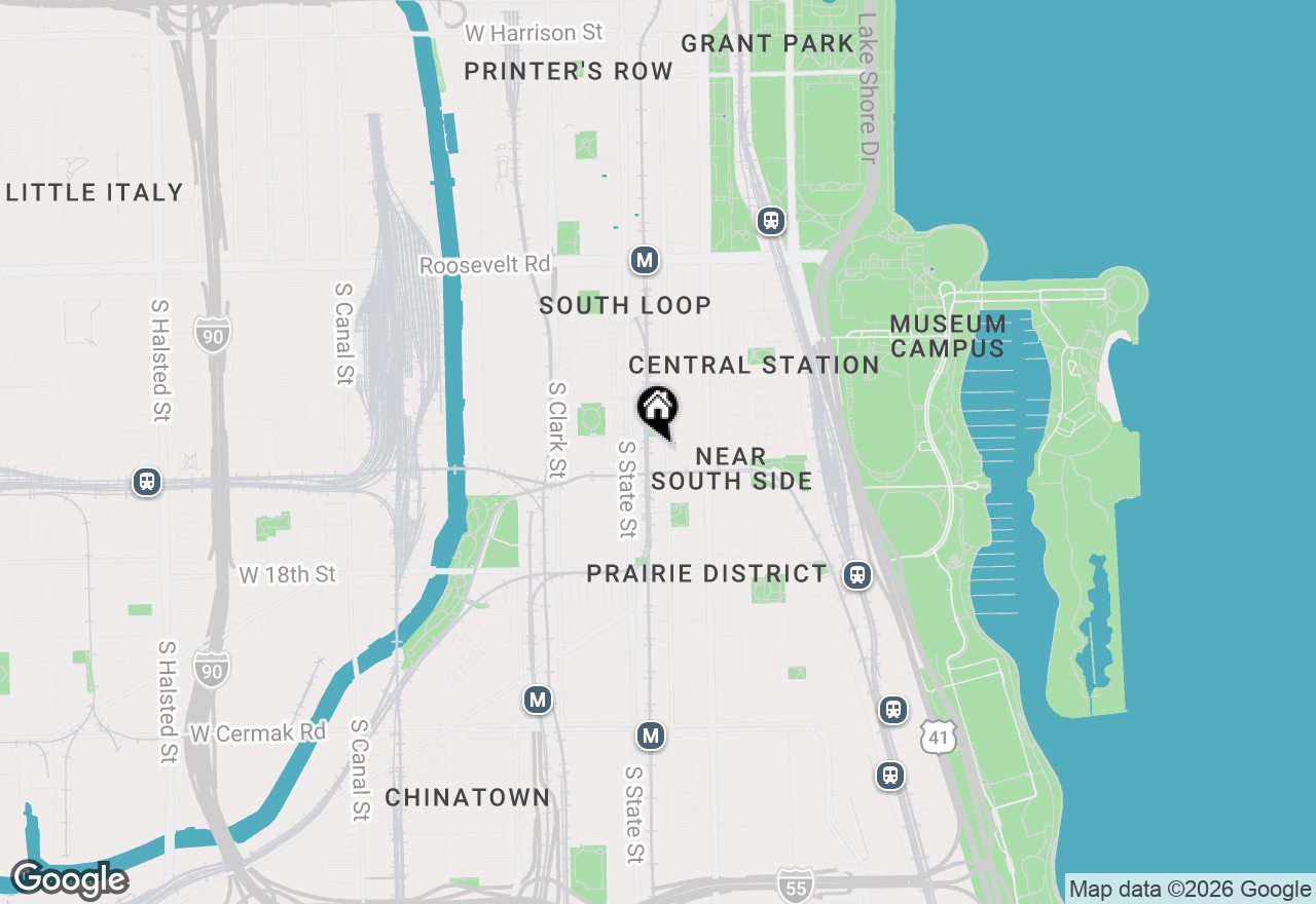 Map of 1516 S Wabash Avenue #803, Chicago, IL 60605