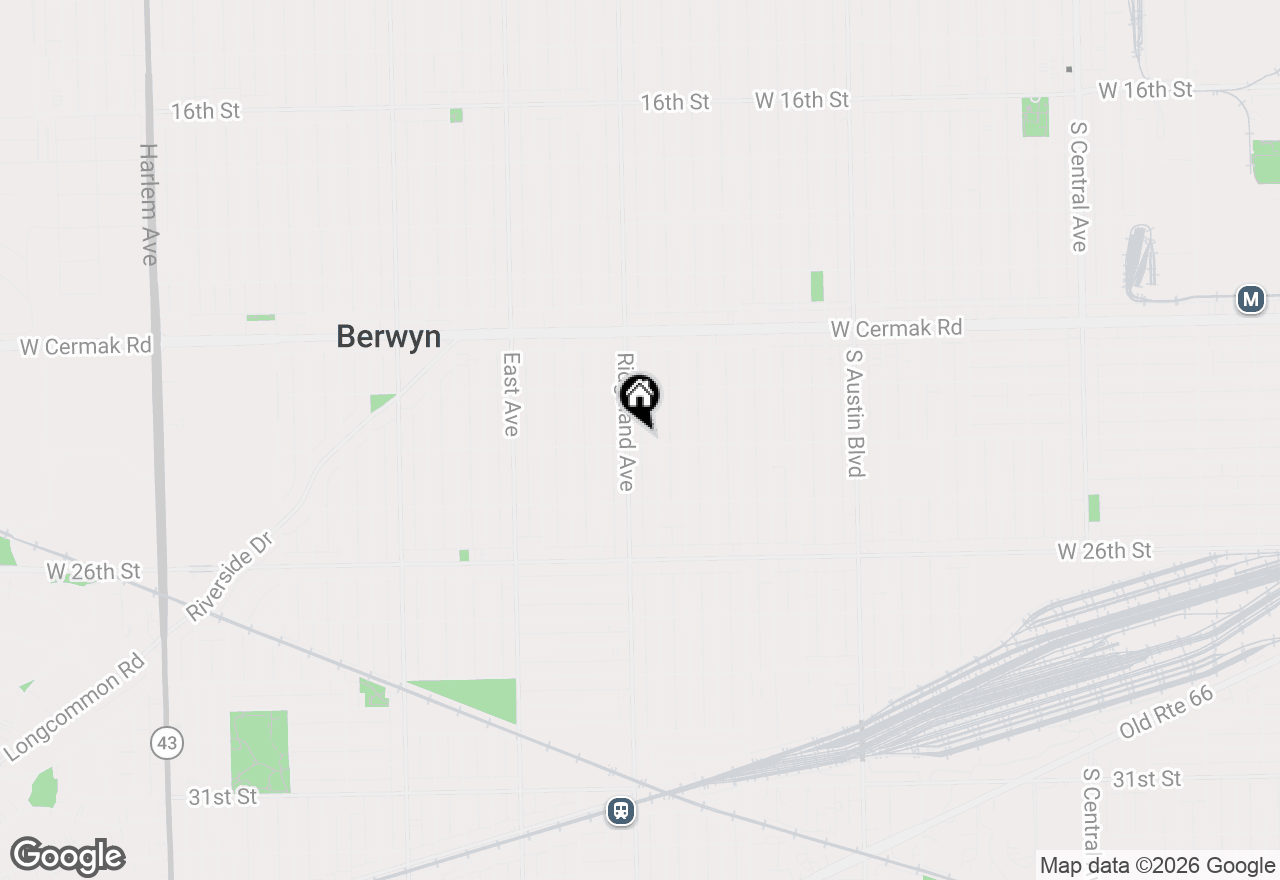 Map of 2343 Ridgeland Avenue, Berwyn, IL 60402