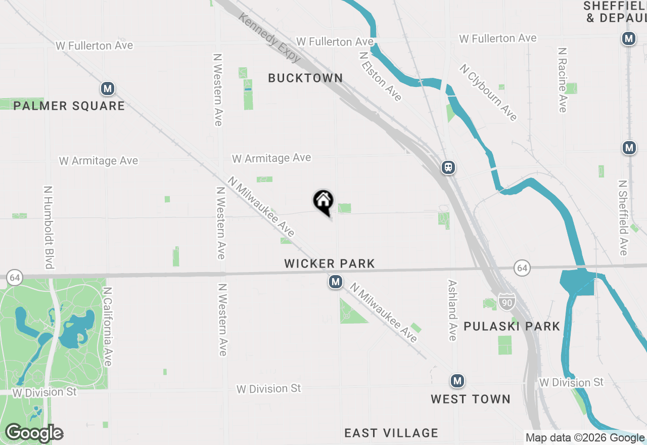 Map of 2021 W Willow Street #204, Chicago, IL 60647