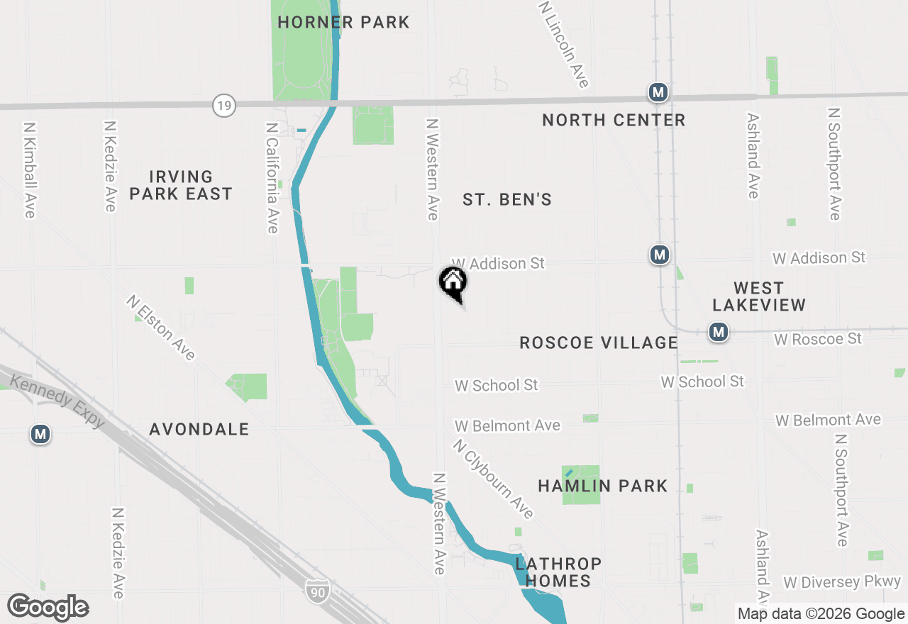 Map of 3446 N Claremont Avenue, Chicago, IL 60618