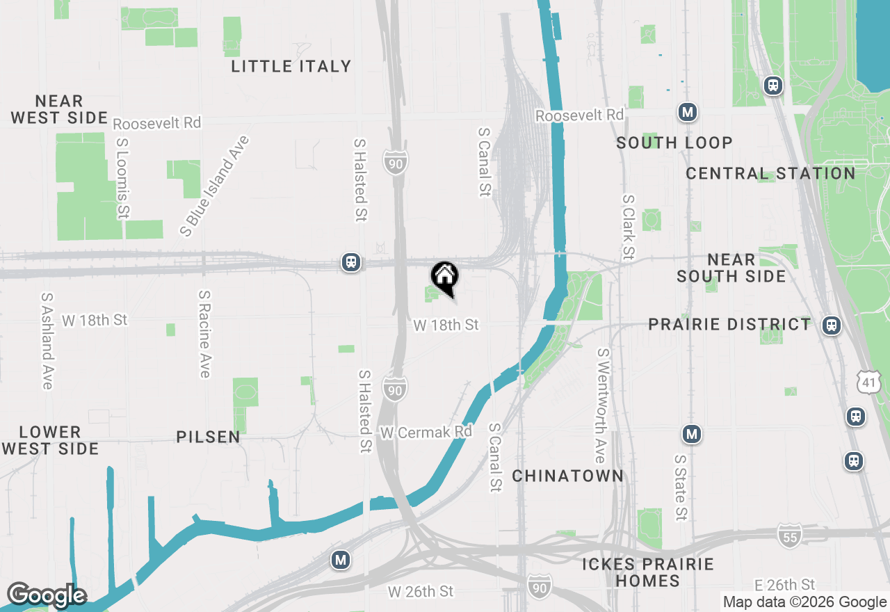 Map of 1707 S Jefferson Street #2, Chicago, IL 60616