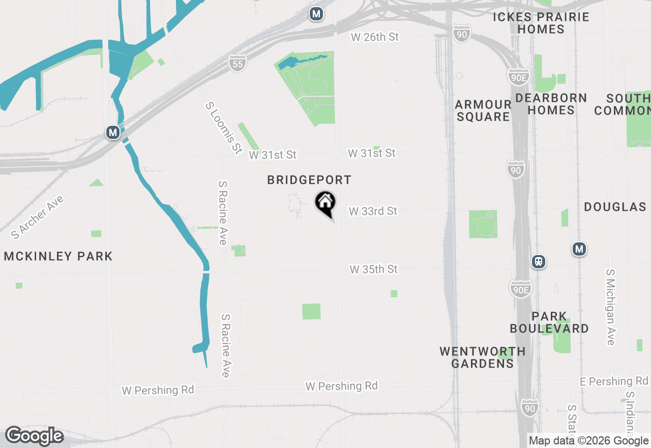 Map of 827 W 33rd Place #1RB, Chicago, IL 60608