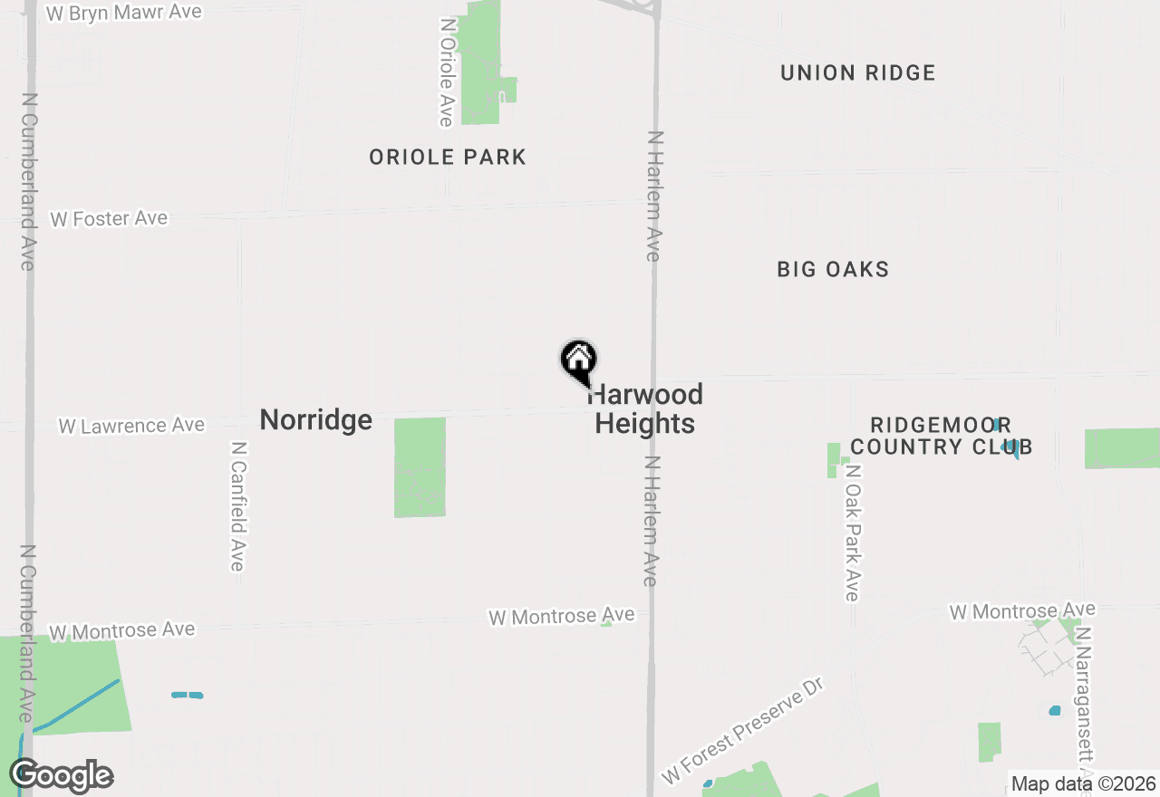 Map of 7316 W Lawrence Avenue, Harwood Heights, IL 60706