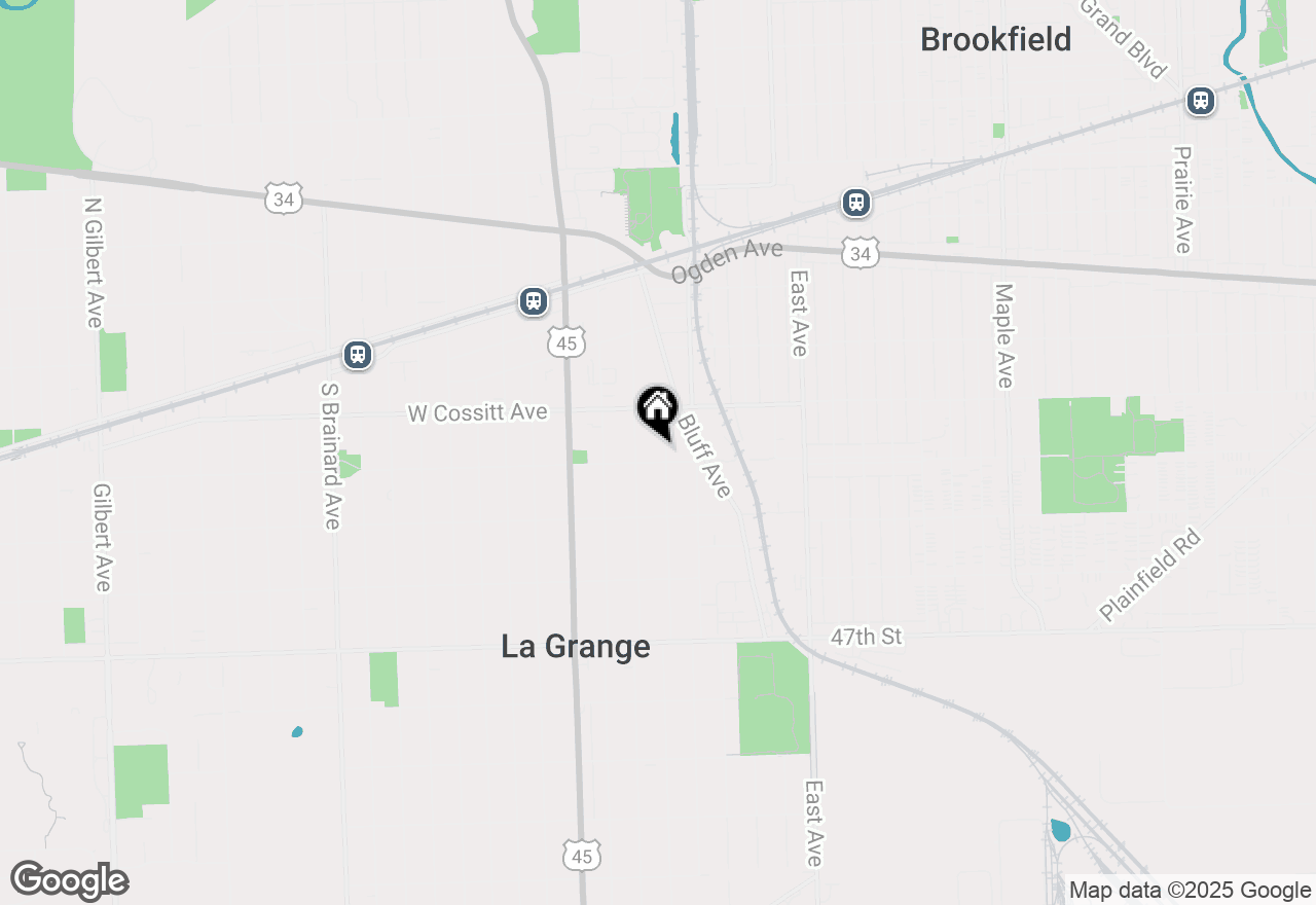 Map of 215 E Elm Avenue, La Grange, IL 60525