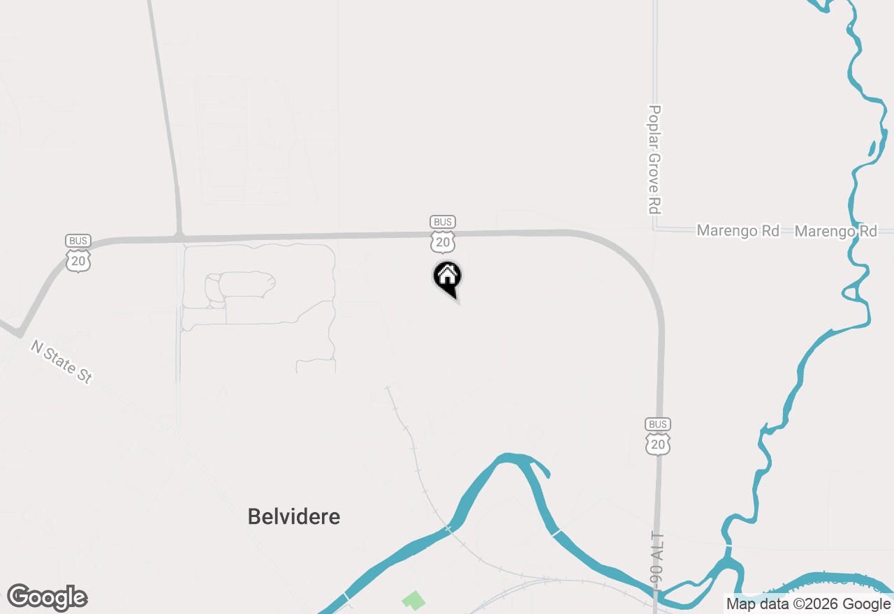Map of 1135 Russell Road, Belvidere, IL 61008