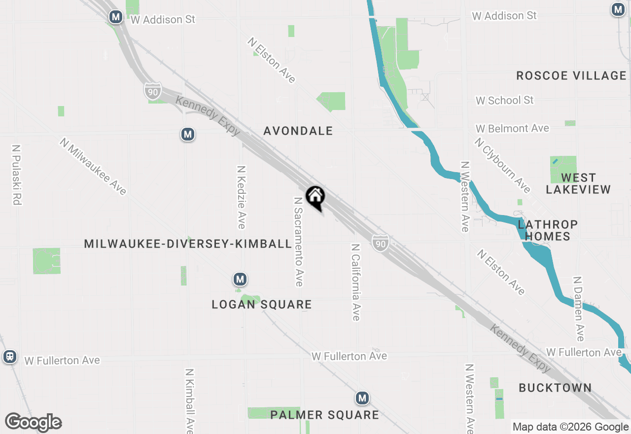 Map of 2919 W George Street #2, Chicago, IL 60618