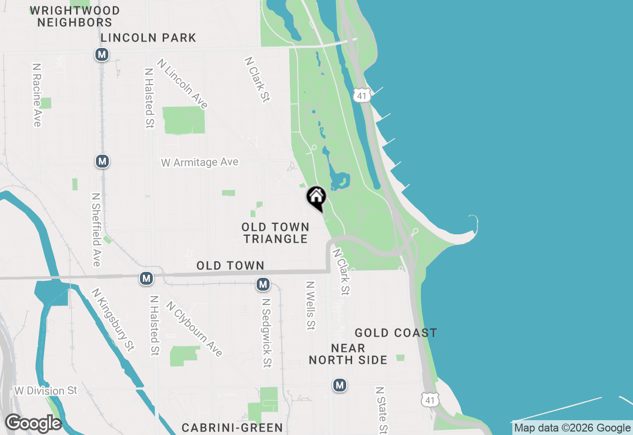 Map of 1760 N Clark Street #3N, Chicago, IL 60614