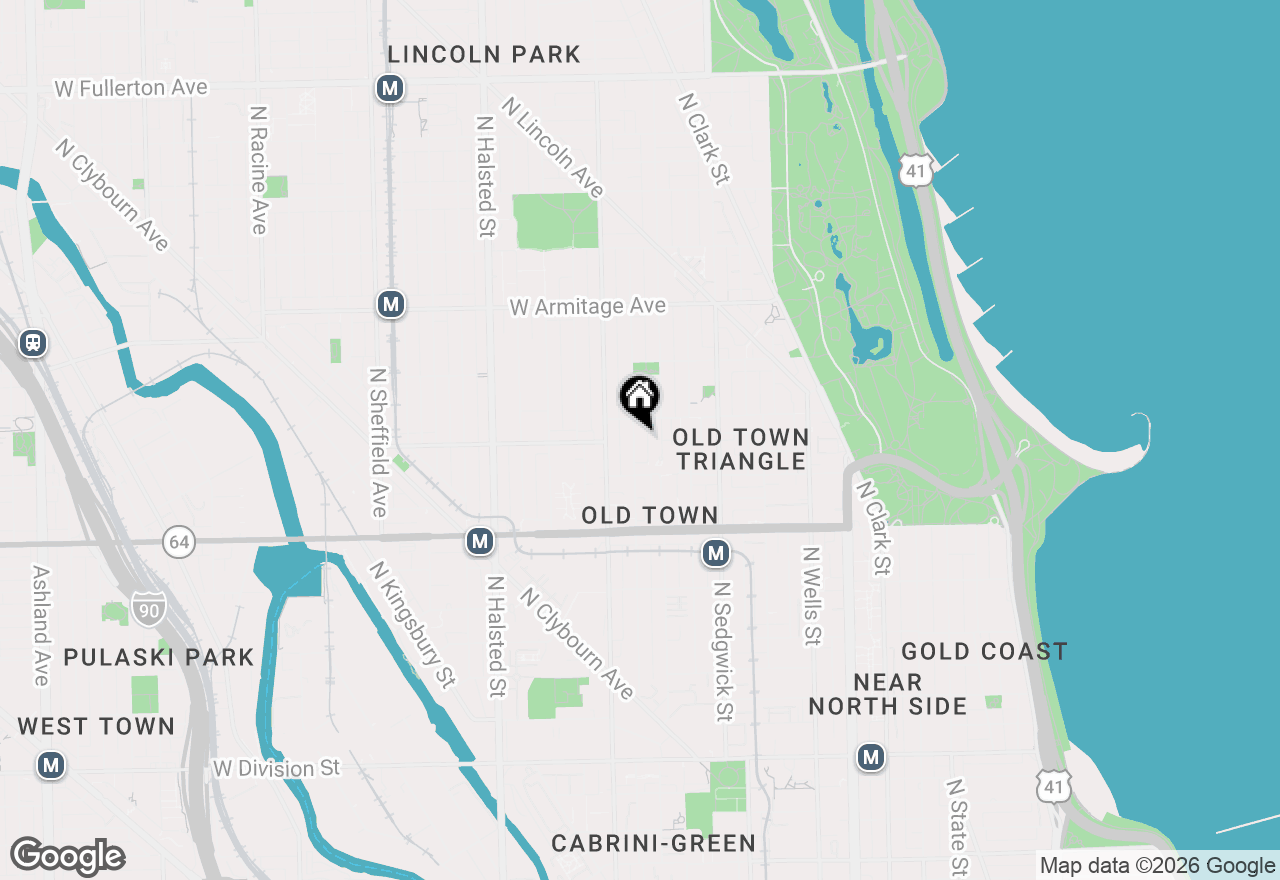 Map of 1739 N Mohawk Street, Chicago, IL 60614