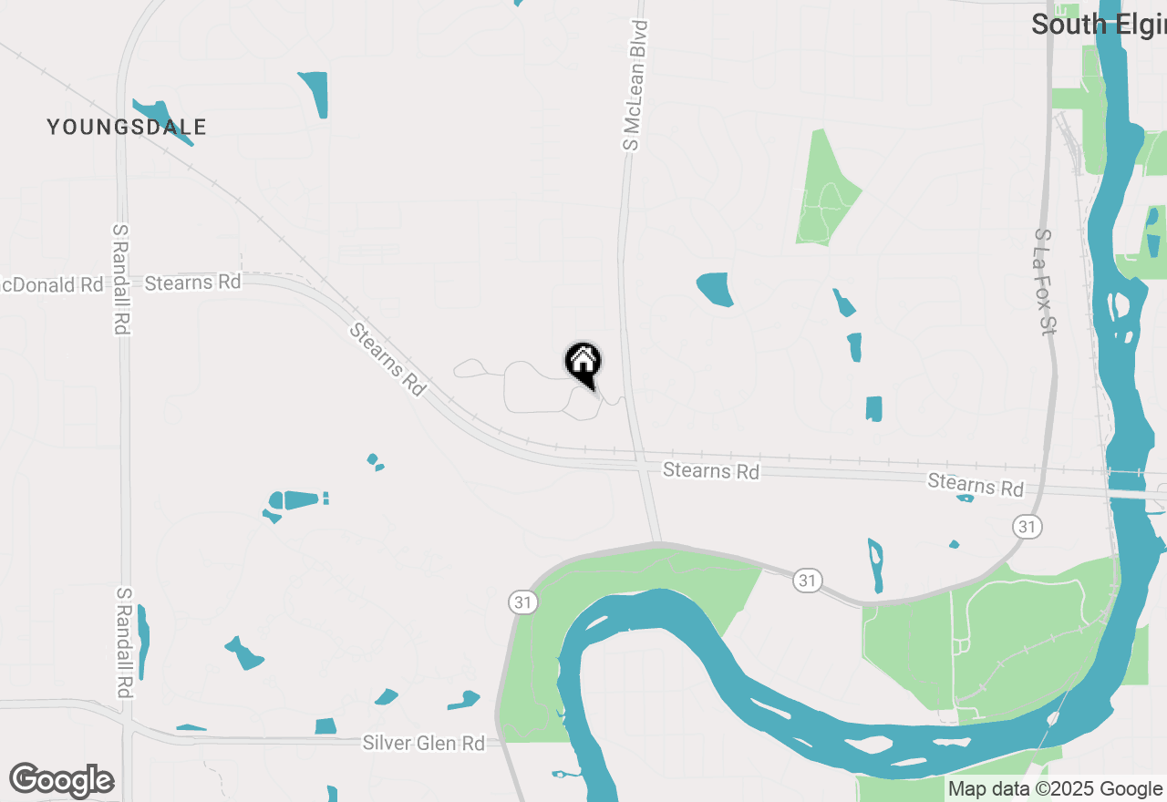 Map of 633 Endicott Road, South Elgin, IL 60177