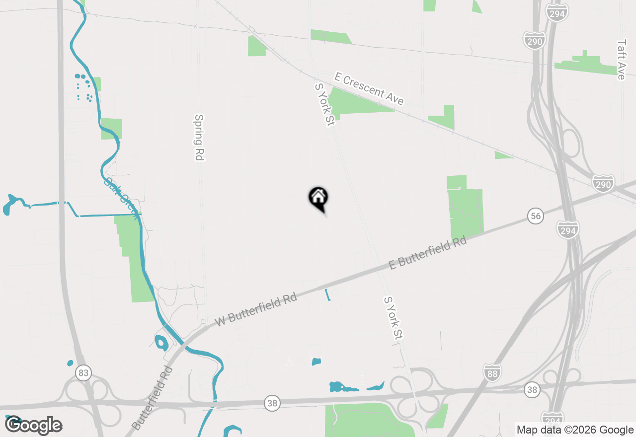 Map of 857 S Euclid Avenue, Elmhurst, IL 60126