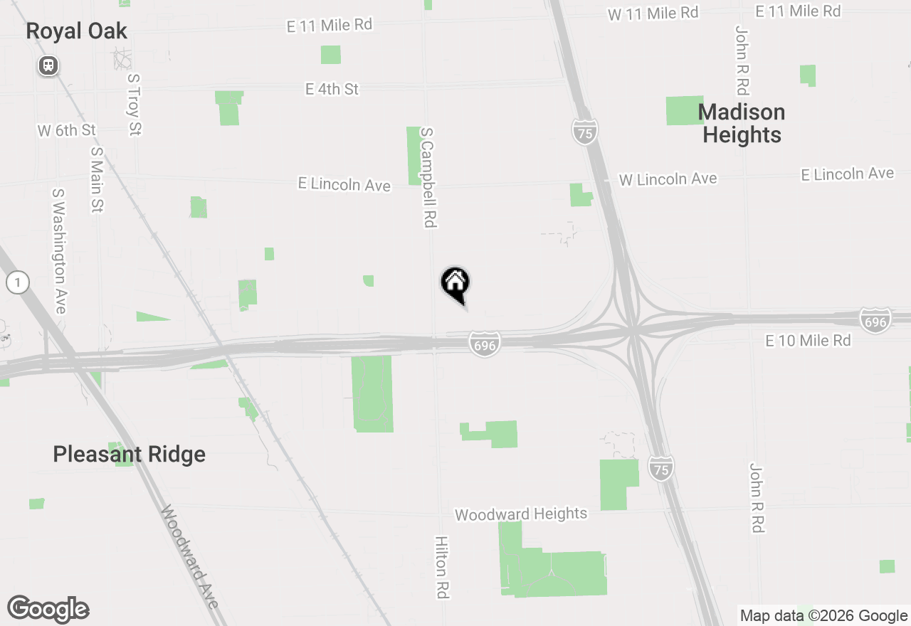 Map of 1805 Guthrie Avenue, Royal Oak, MI 48067