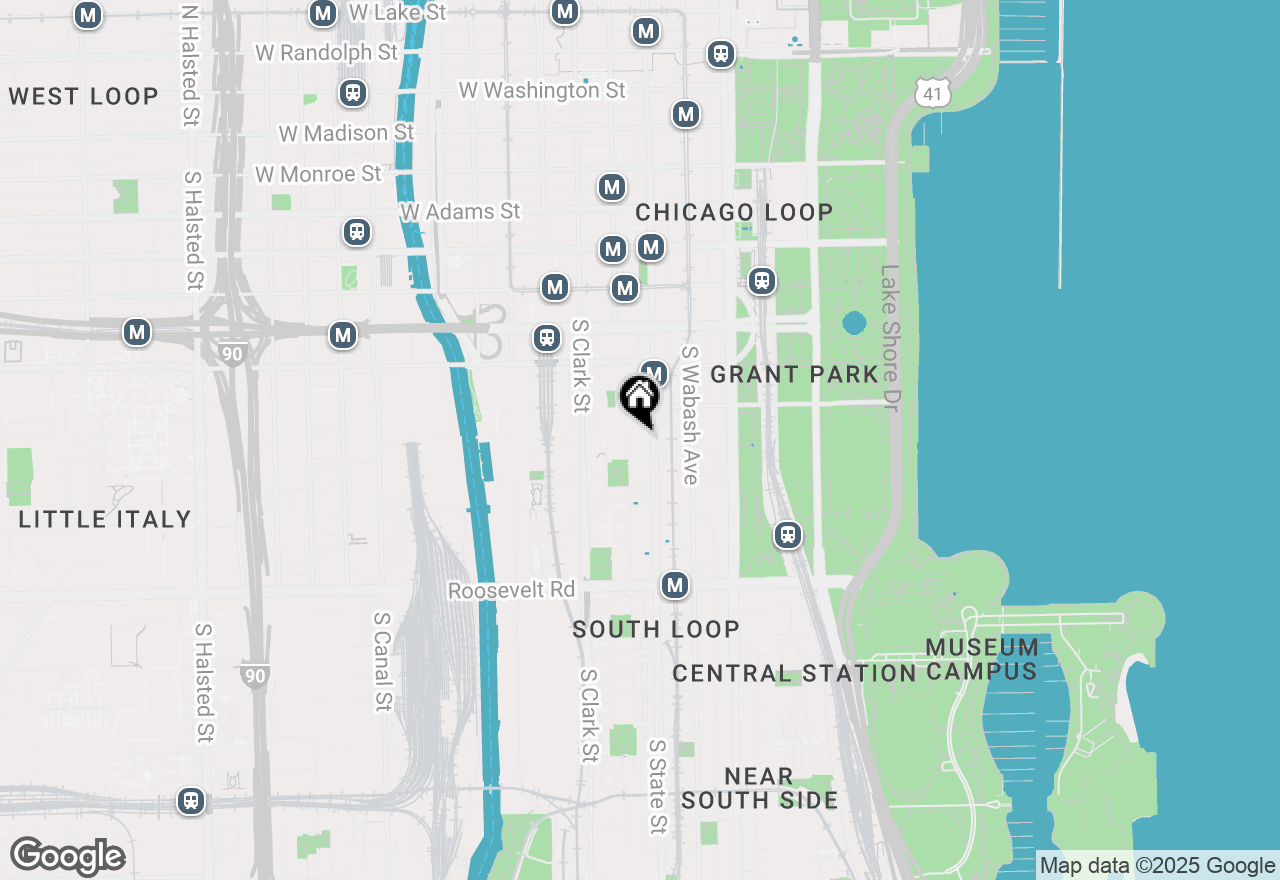 Map of 801 S Plymouth Court #801, Chicago, IL 60605