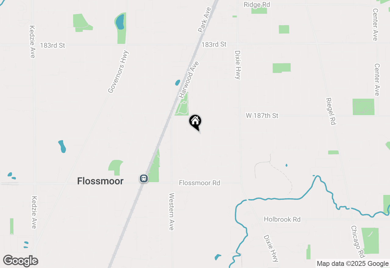 Map of (Address confidential), Flossmoor, Illinois 60422
