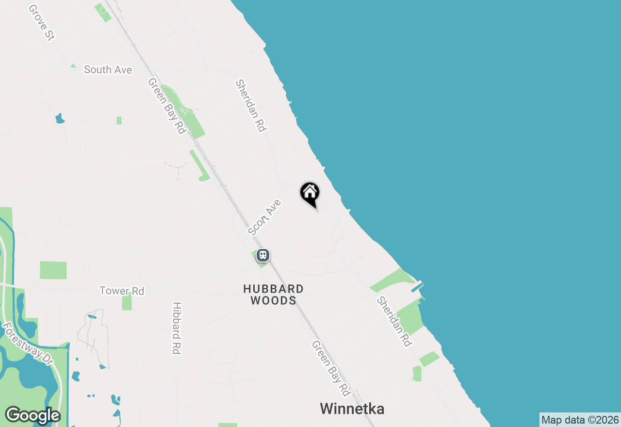 Map of 1070 Fisher Lane, Winnetka, IL 60093