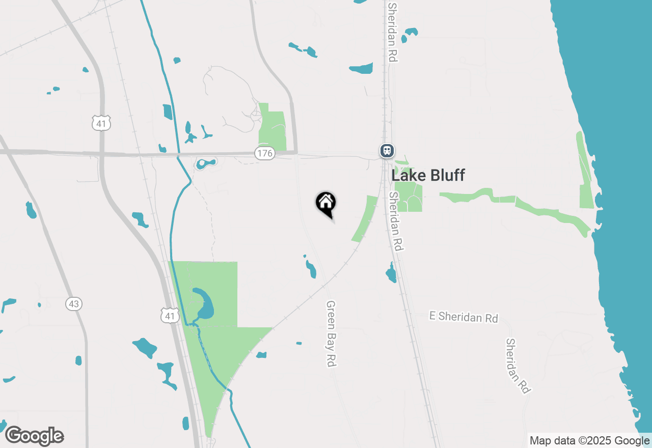 Map of 208 Park Lane, Lake Bluff, IL 60044