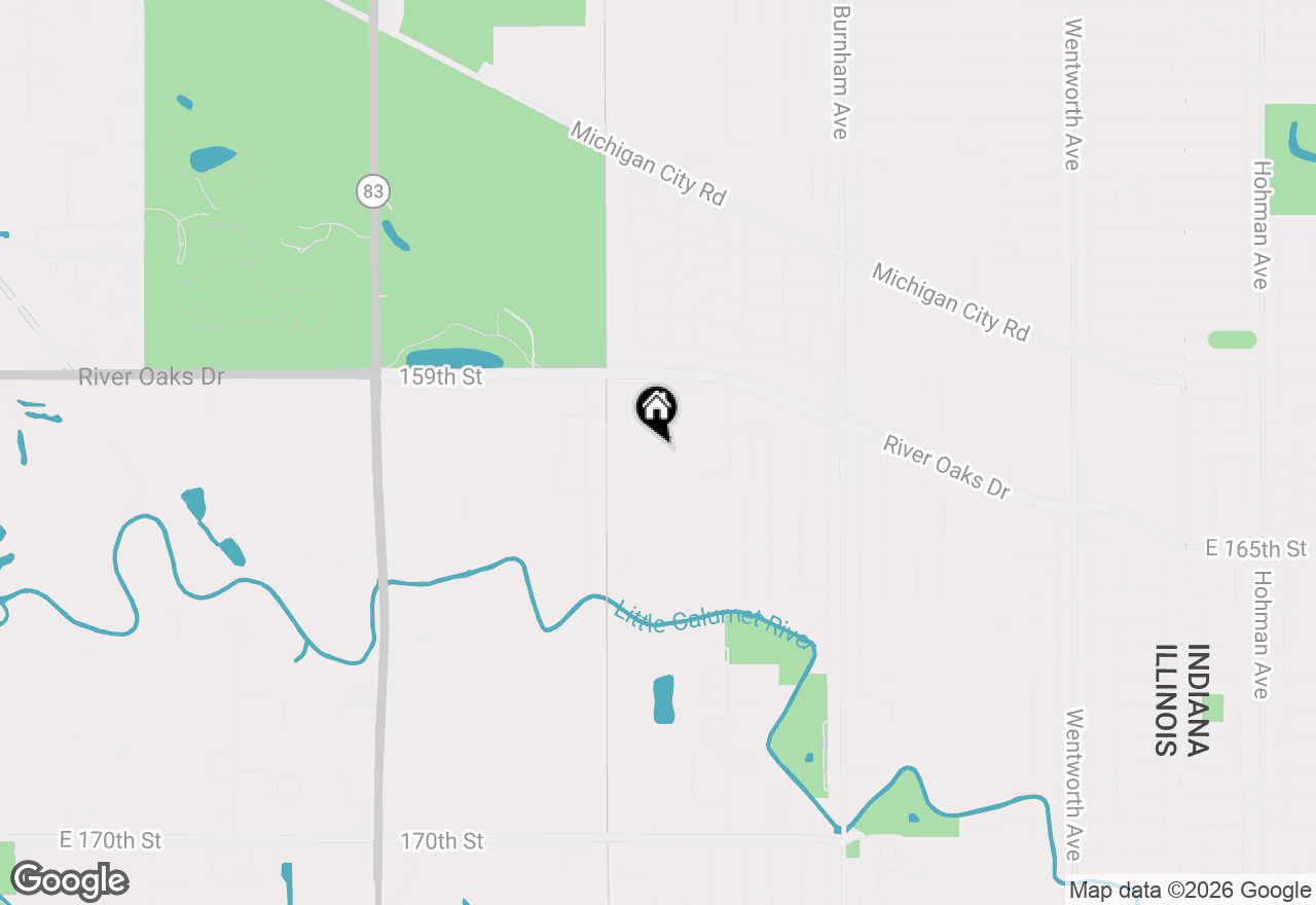 Map of 1261 Balmoral Avenue, Calumet City, IL 60409