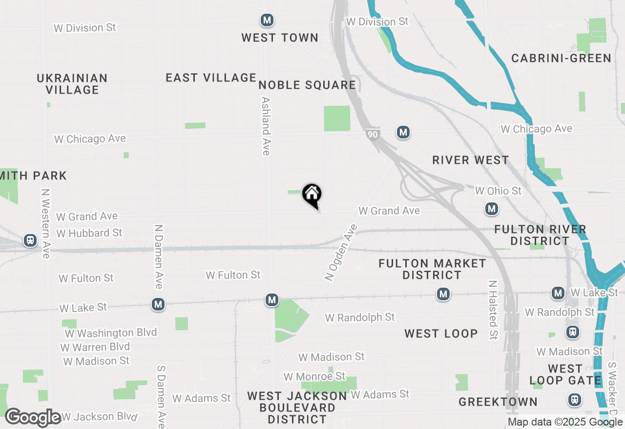 Map of 1427 W Grand Avenue #3, Chicago, IL 60642