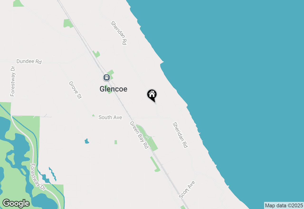 Map of 494 Sheridan Road, Glencoe, IL 60022