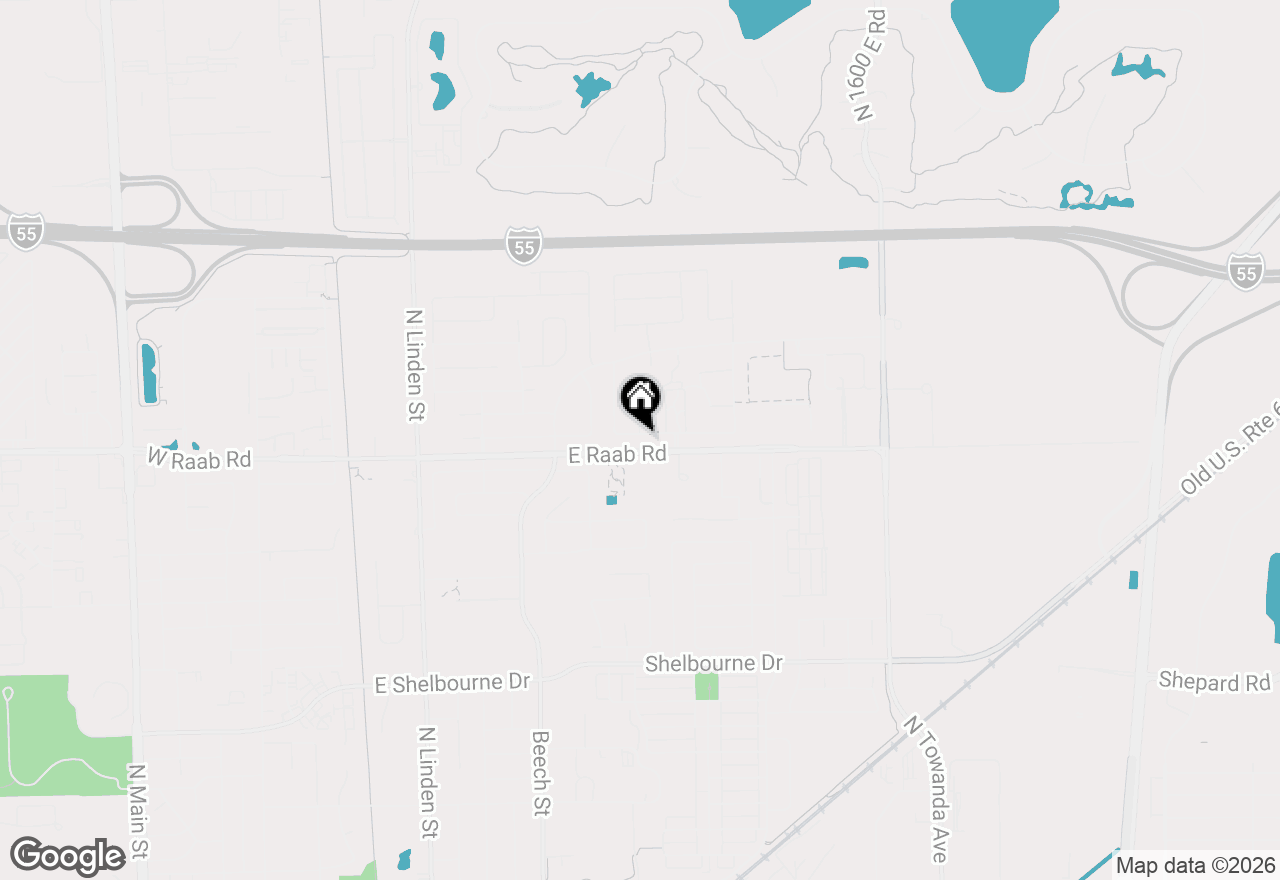 Map of 801 Balsam Road, Normal, IL 61761