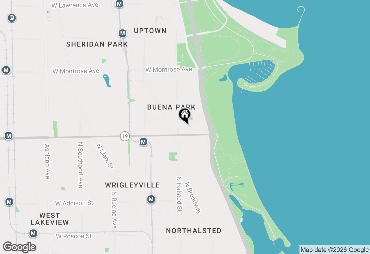 Map of 733 W Bittersweet Place #1E, Chicago, IL 60613