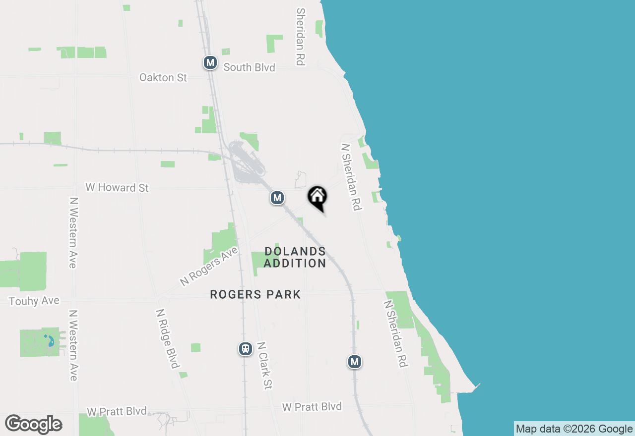 Map of 1524 W Fargo Avenue #3N, Chicago, IL 60626