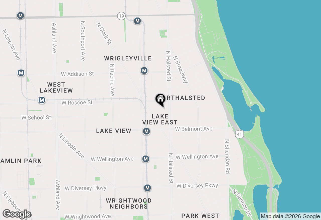 Map of 841 W Buckingham Place #1, Chicago, IL 60657