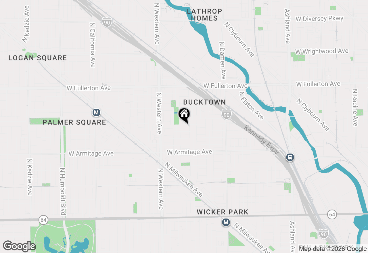 Map of 2233 W Shakespeare Avenue #1F, Chicago, IL 60647