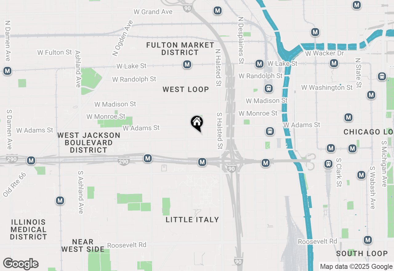 Map of 225 S Sangamon Street #708, Chicago, IL 60607