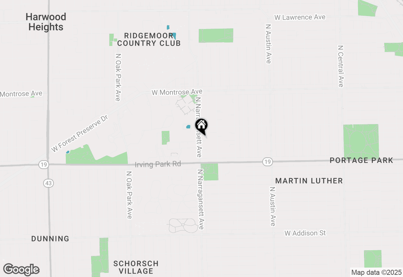 Map of 4119 N Narragansett Avenue #302, Chicago, IL 60634