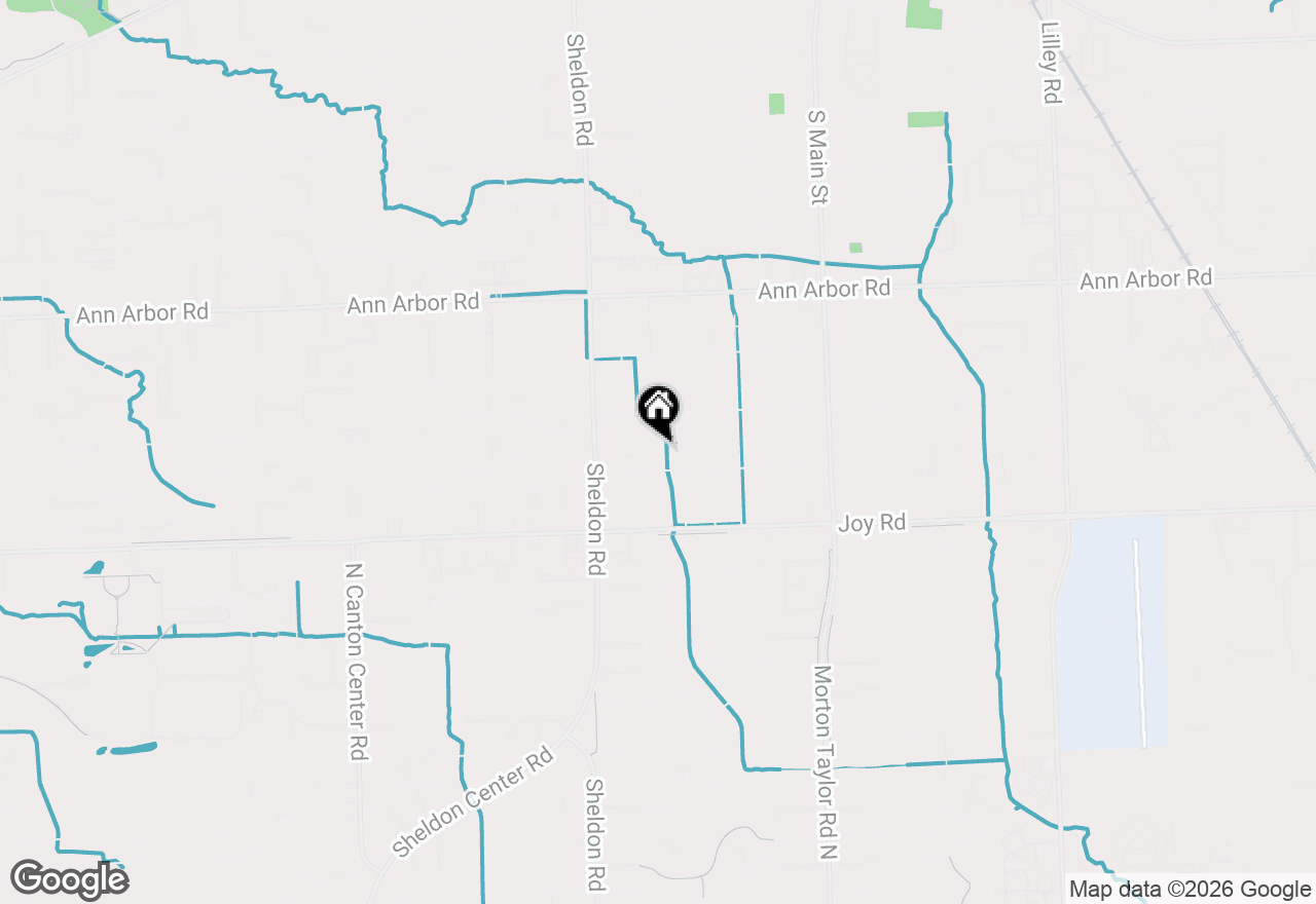 Map of 9034 Elmhurst Avenue, Plymouth, MI 48170