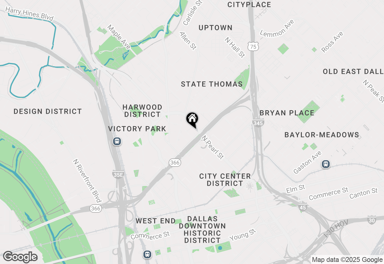 Map of 2120 Olive Street #1611, Dallas, TX 75201