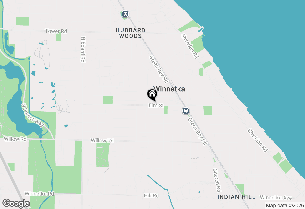 Map of 925 Elm Street, Winnetka, IL 60093