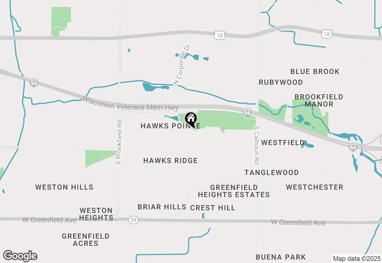 Map of 17975 Peregrine Ln, Brookfield, WI 53045