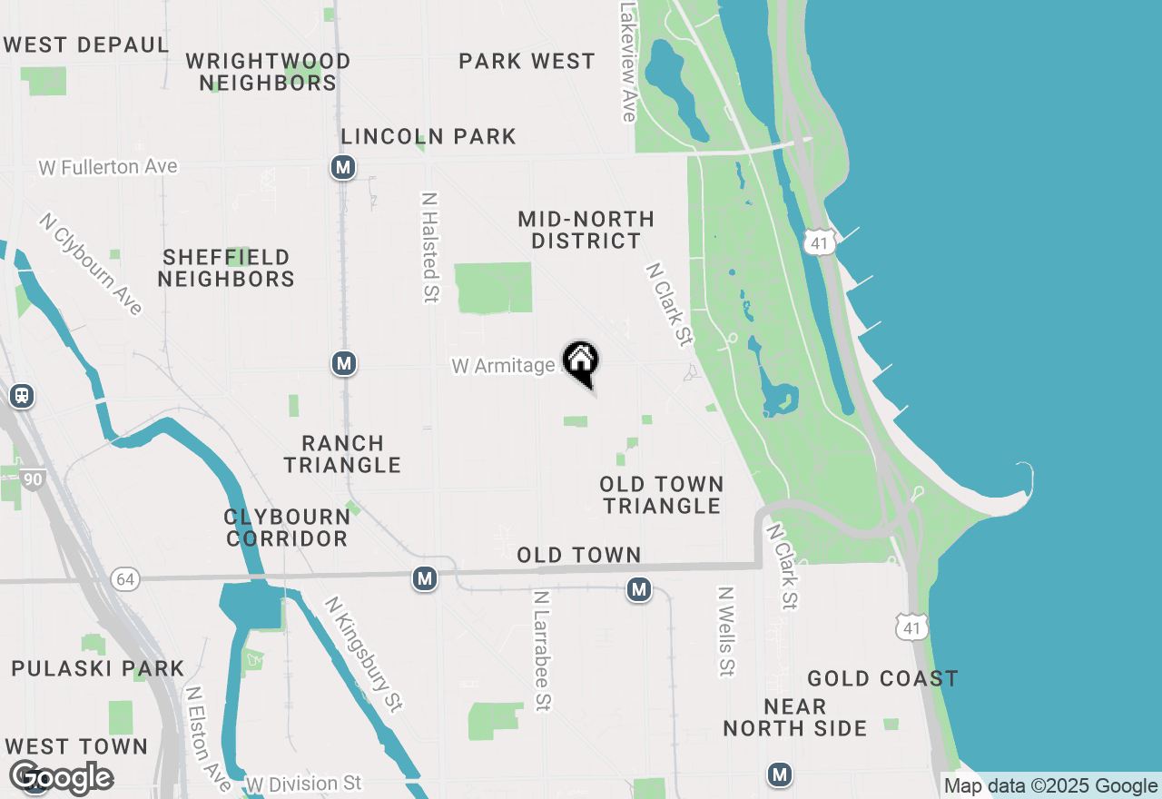 Map of 1918 N Cleveland Avenue #D, Chicago, IL 60614