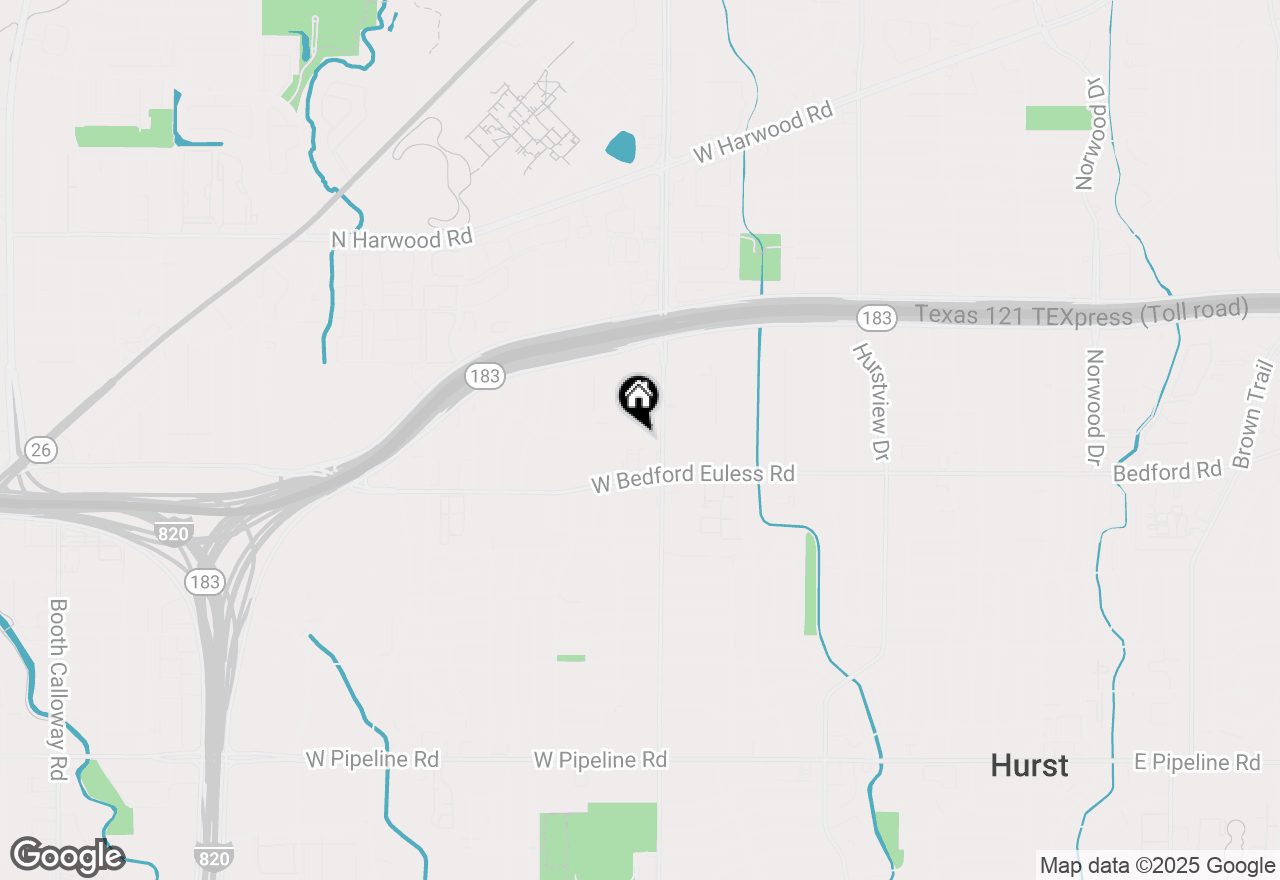 Map of 809 Wheelwood Drive, Hurst, TX 76053