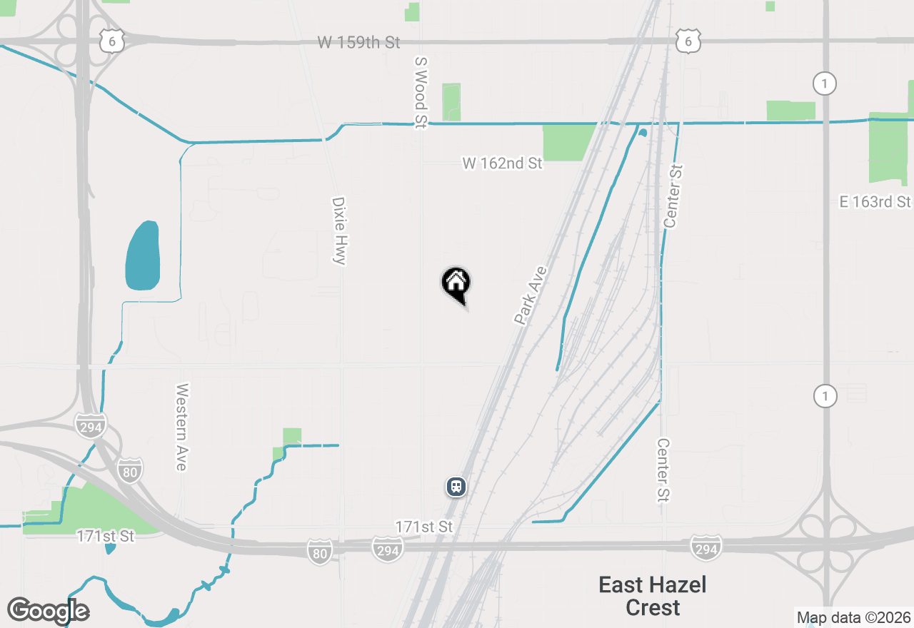 Map of 16548 Paulina Street, Markham, IL 60428