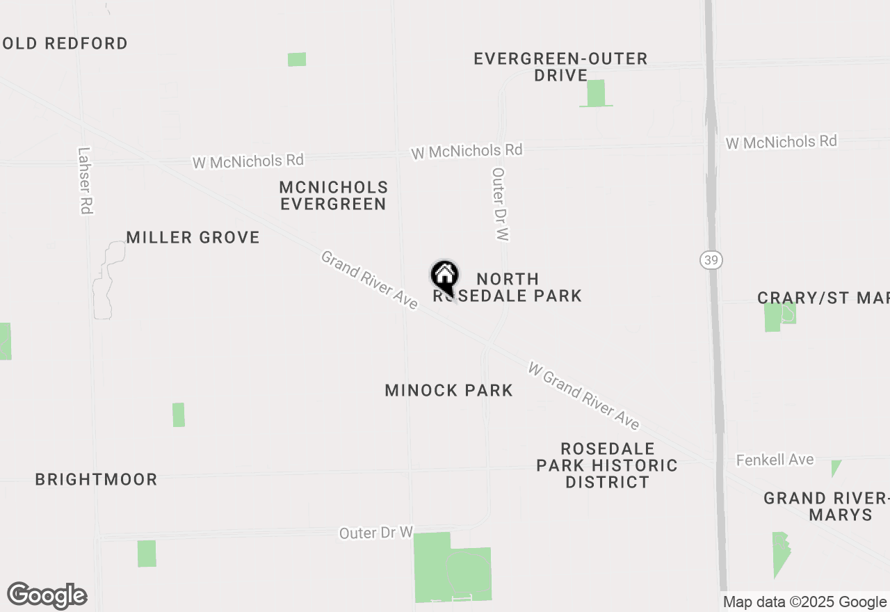 Map of 19537 Lancashire Street, Detroit, MI 48223