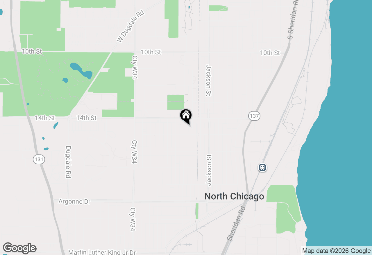 Map of 1431 Elizabeth Avenue, North Chicago, IL 60064