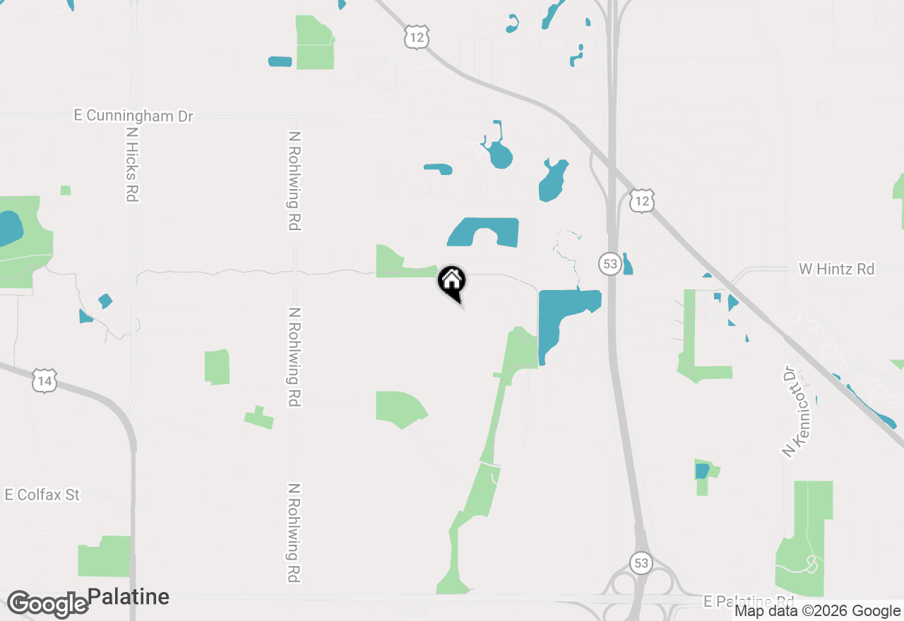 Map of 714 N Whitcomb Drive, Palatine, IL 60074