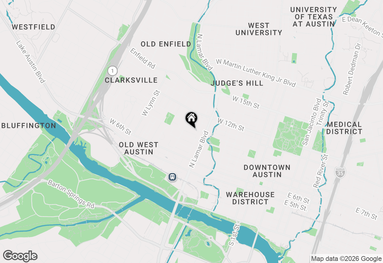 Map of 1111 W 10th St #213, Austin, TX 78703