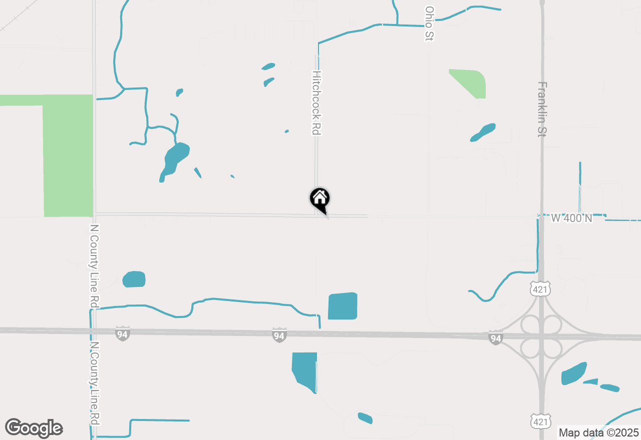 Map of 10988 W 400 N, Michigan City, IN 46360