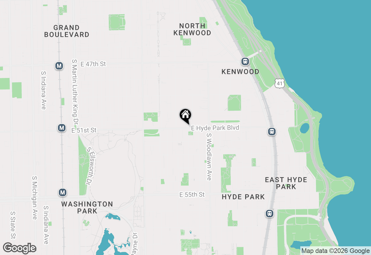Map of 1028 E Hyde Park Boulevard #1N, Chicago, IL 60615