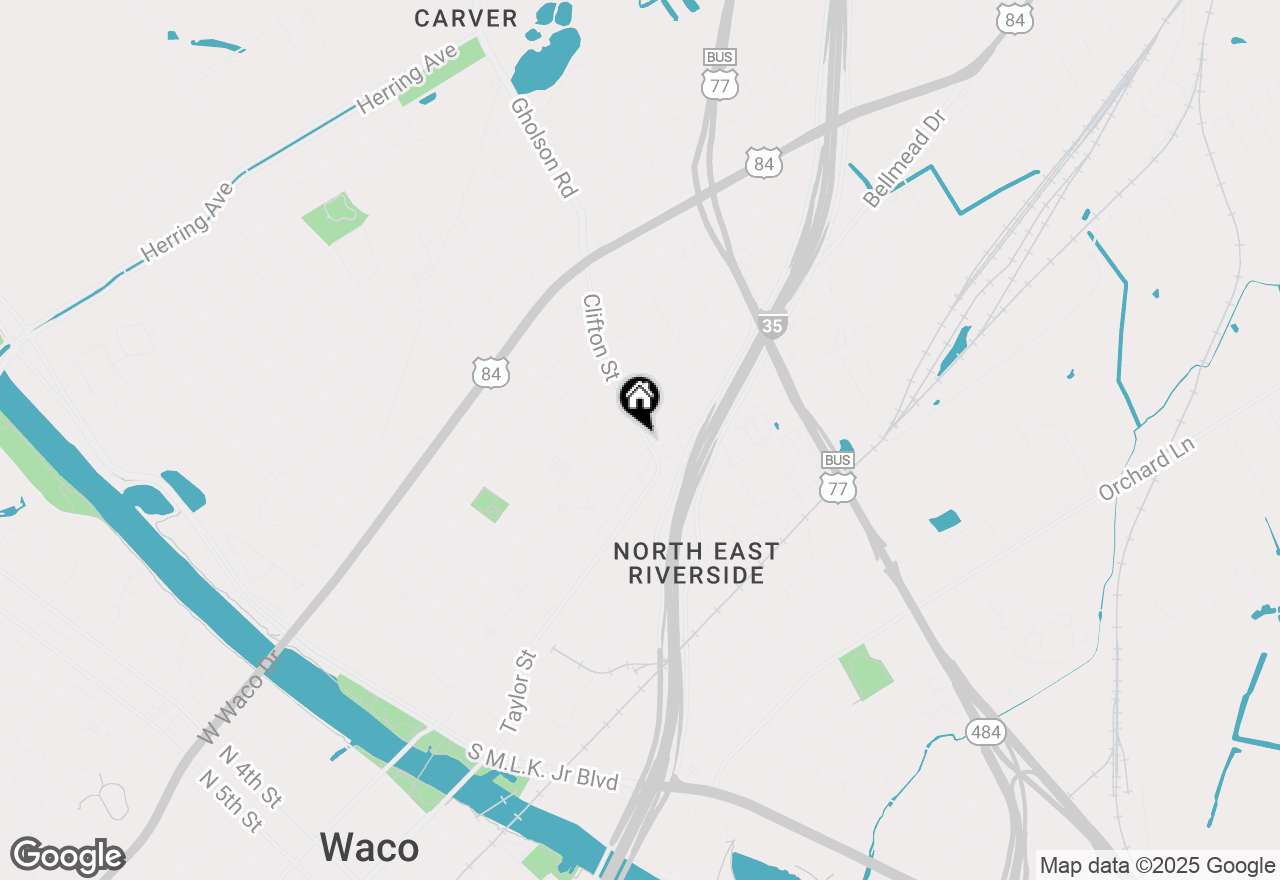 Map of 1220 Elm Street, Waco, TX 76704