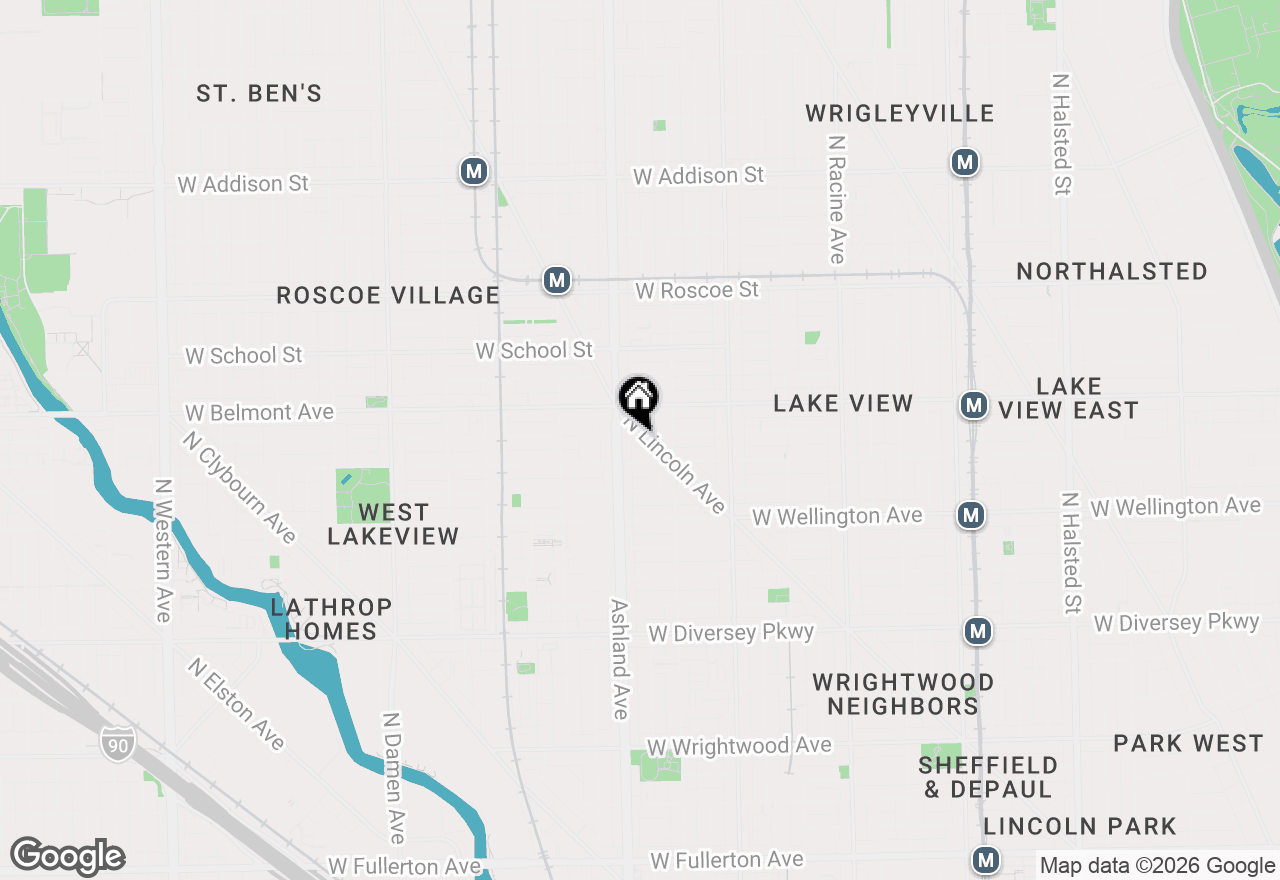 Map of 3138 N Lincoln Avenue #1R, Chicago, IL 60657